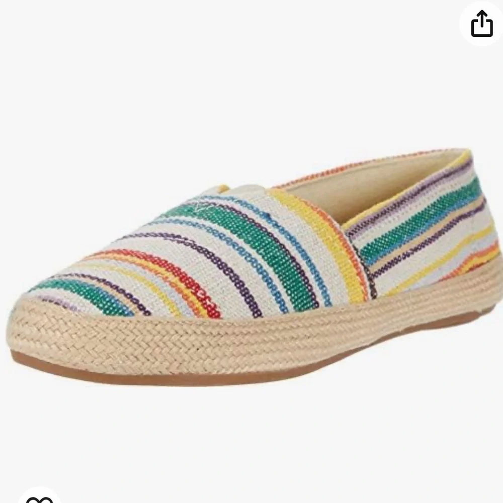 New in Box MIA Amore freedom espadrille slide-on sneakers rainbow pride colors